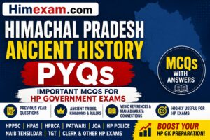 Himachal Pradesh Ancient History PYQs | Important MCQs for HP Government Exams