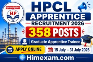 HPCL Graduate Apprentice Recruitment 2026 Notification Out for 358 Posts | Apply Online