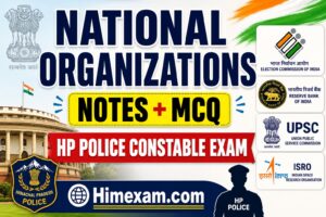 National Organizations Notes + MCQ | HP Police Constable Exam