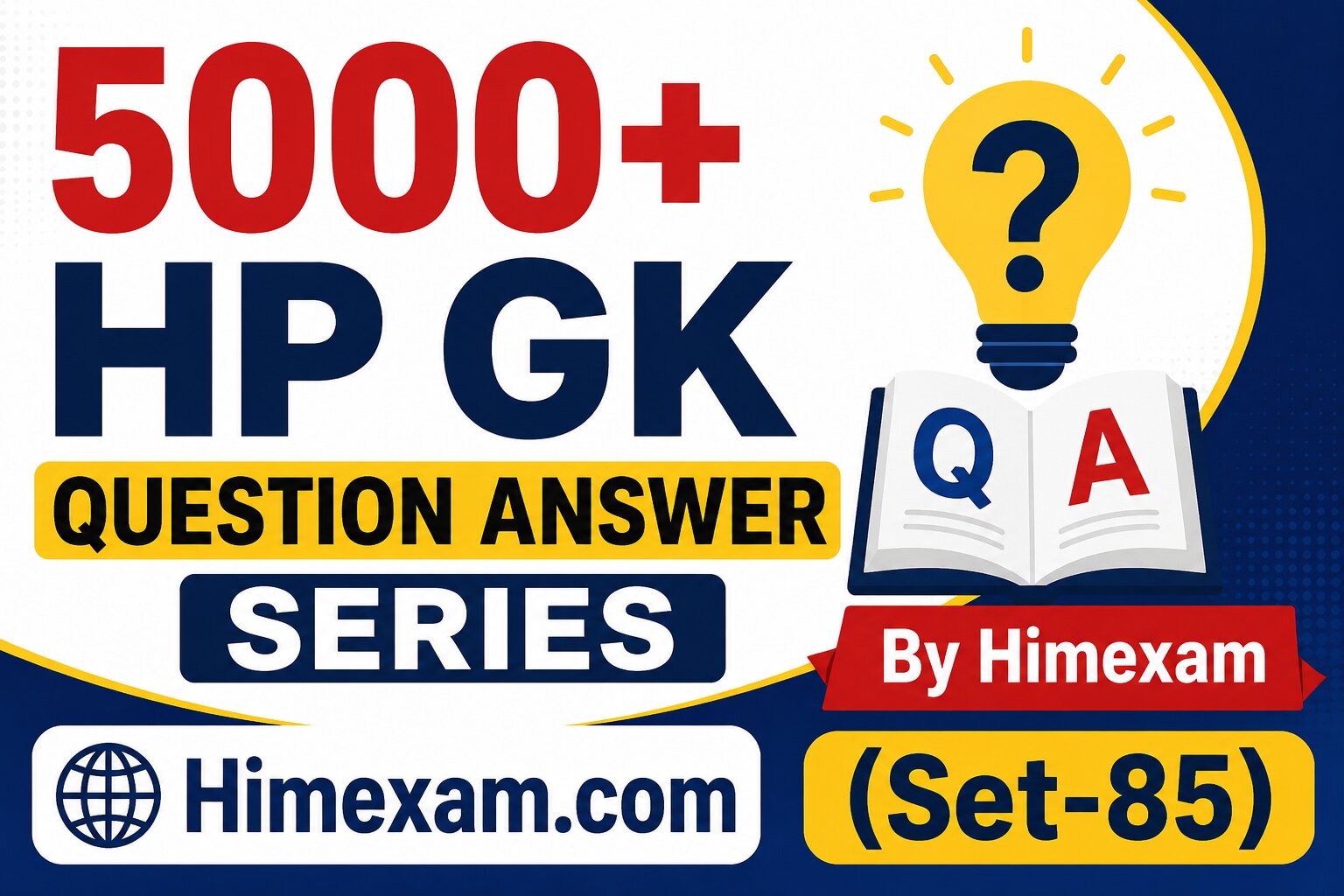5000+ HP GK Question Answer Series By Himexam(Set-85)