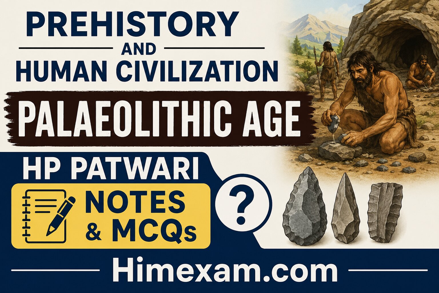 Prehistory and Human Civilization: Palaeolithic Age | HP Patwari Notes & MCQs