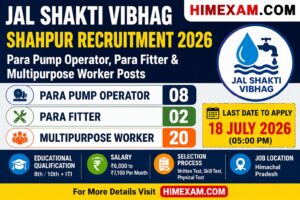 Jal Shakti Vibhag Shahpur Recruitment 2026