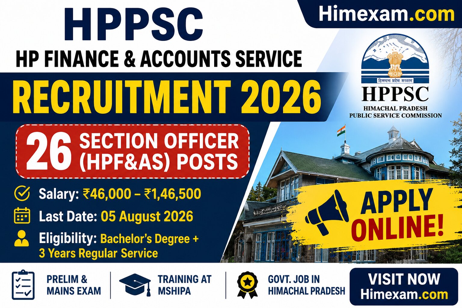 HPPSC HP Finance & Accounts Service (HPF&AS) Recruitment 2026