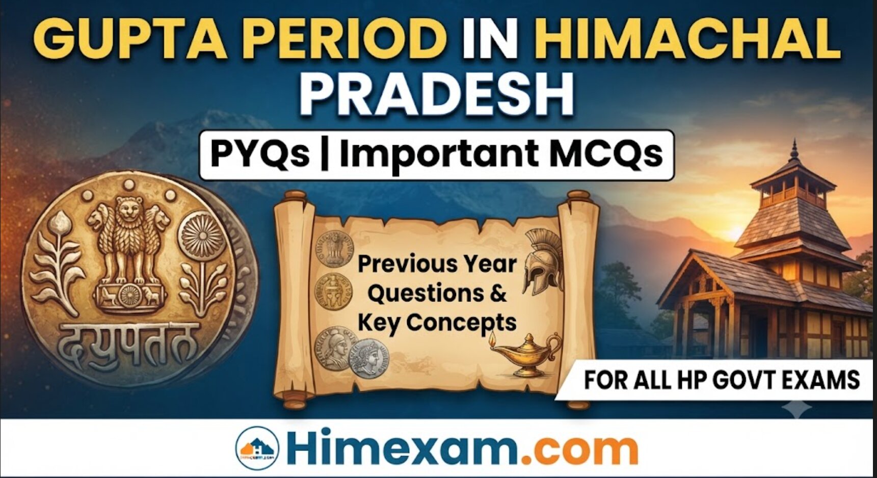 Gupta Period in Himachal Pradesh PYQs | Important MCQs for HP Government Exams
