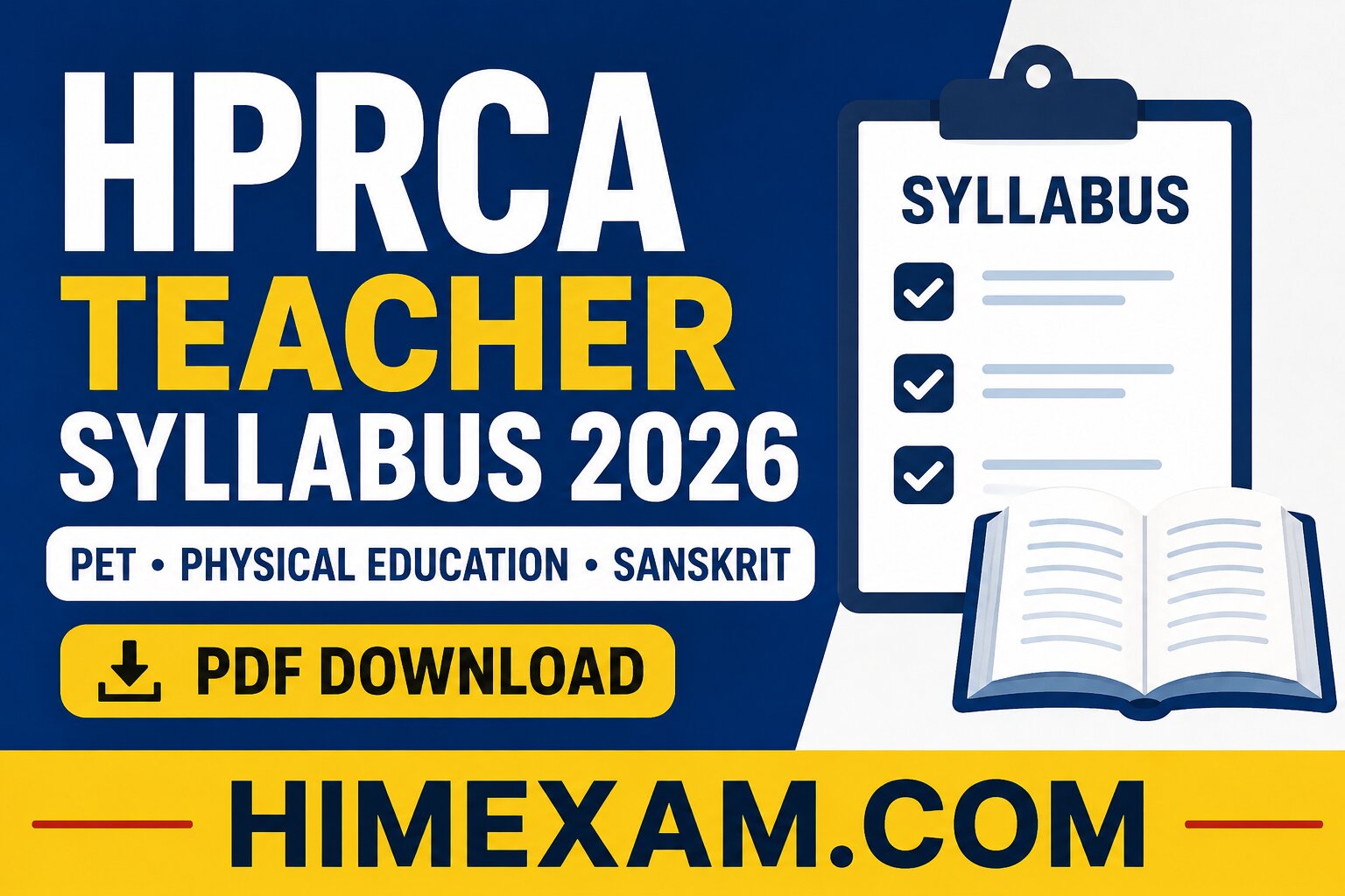 HPRCA Teacher Syllabus 2026 PDF – PET, Physical Education & Sanskrit