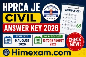 HPRCA JE Civil Answer Key 2026 – Provisional Answer Key, Objection Date