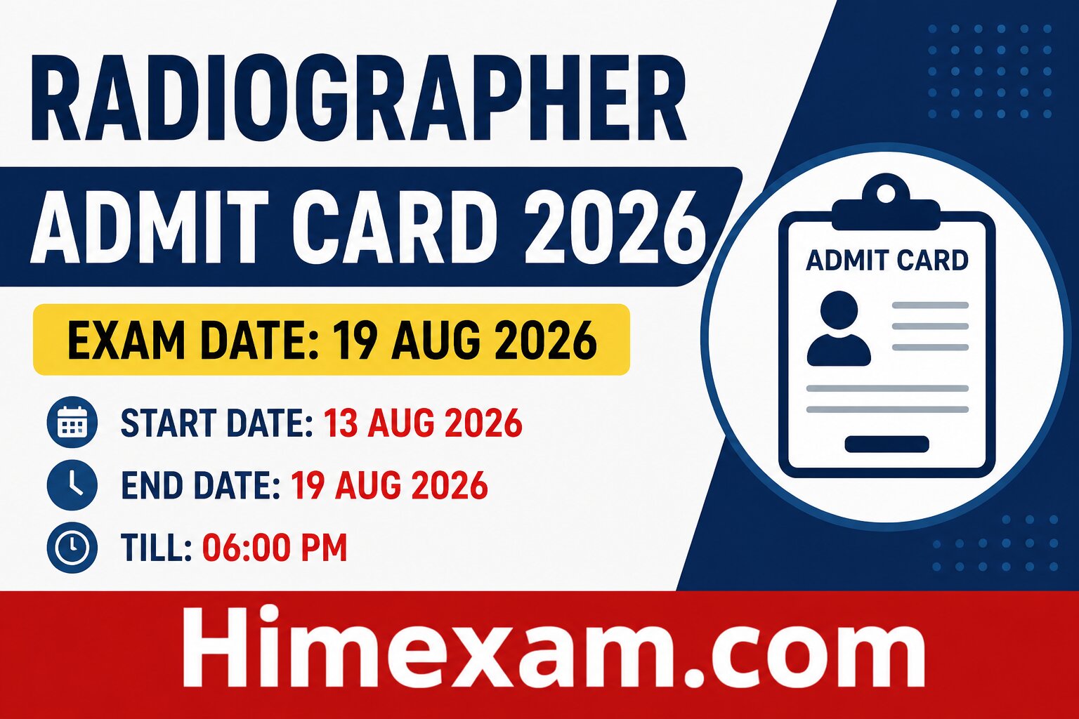 HPRCA Hamirpur Radiographer Admit Card 2026 – Download Link