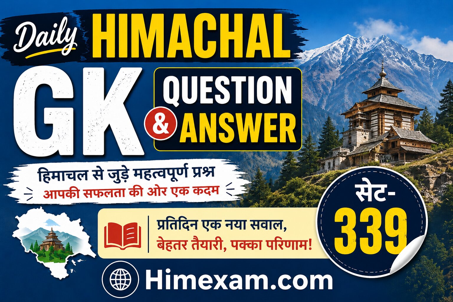 Daily Himachal GK Question Answer Set-339(Hindi)