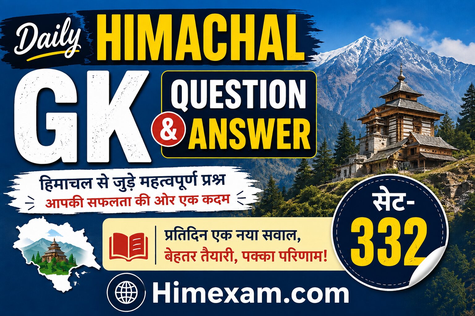 Daily Himachal GK Question Answer Set-332(Hindi)