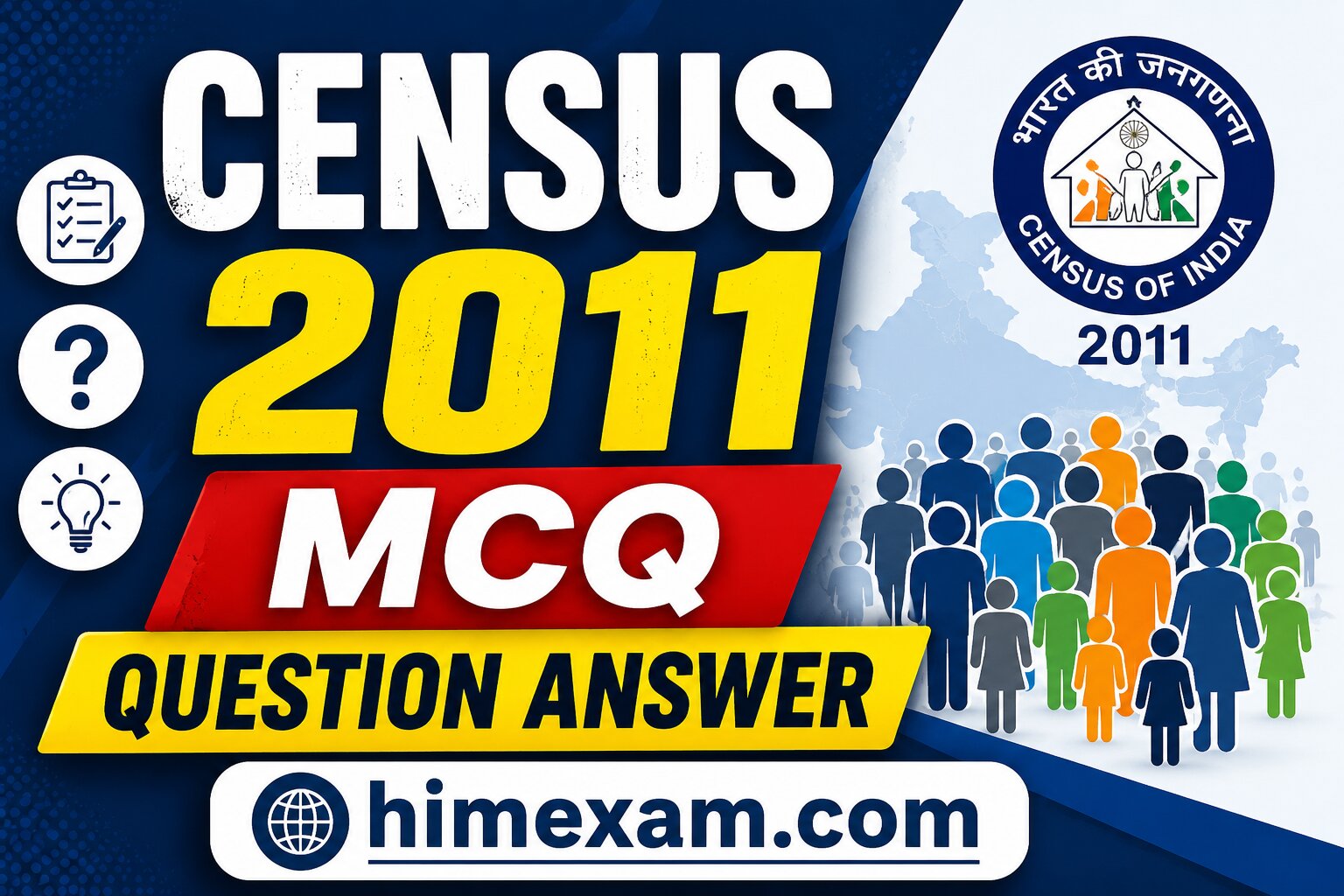 CENSUS 2011 MCQ Question Answer 