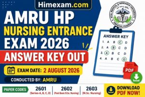 AMRU HP Nursing Entrance Exam 2026 Answer Key Out