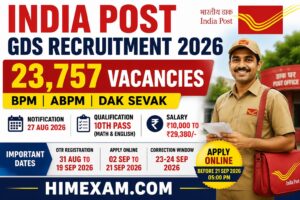 India Post GDS Recruitment 2026: Apply Online for 23,757 Posts, Eligibility, Dates & Notification