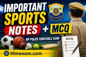 Important Sports Notes + MCQ | HP Police Constable Exam