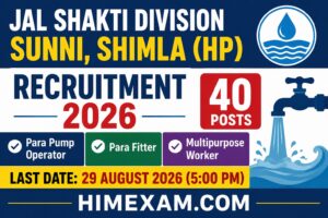 Jal Shakti Division Sunni Recruitment 2026