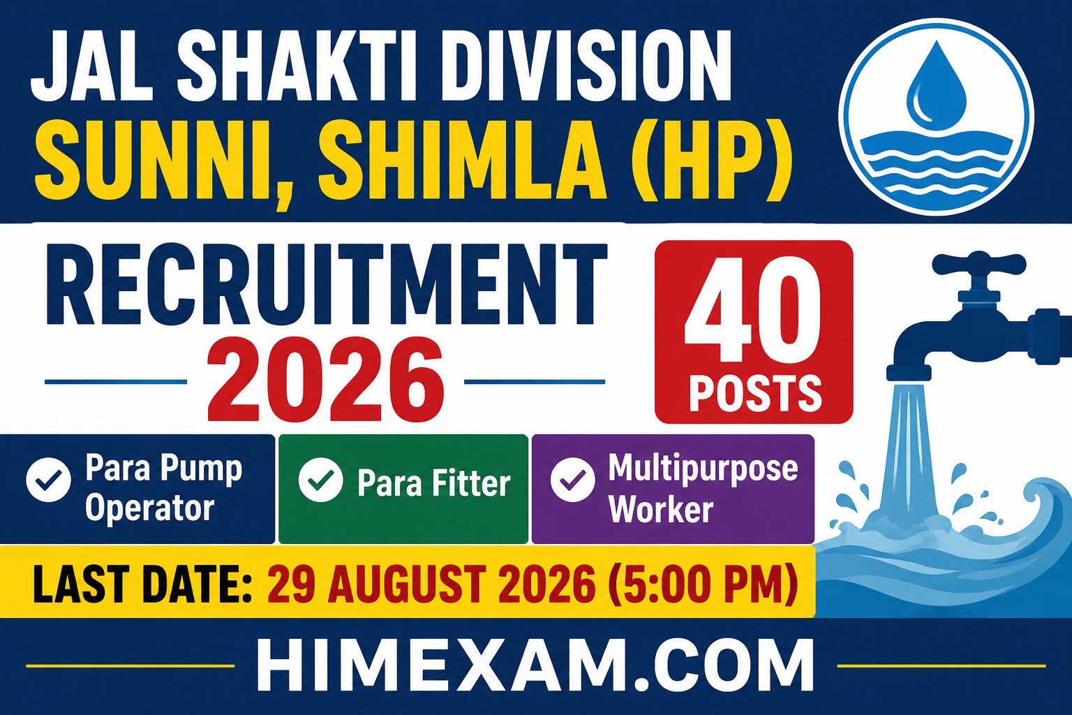 Jal Shakti Division Sunni Recruitment 2026