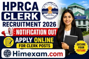 HPRCA Clerk Recruitment 2026 Notification Out – Apply Online for Clerk Posts