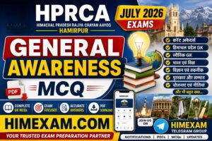 HPRCA General Awareness MCQ PDF – July 2026 Exams | Complete GK Questions & Answers