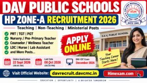 DAV Public Schools HP Zone-A Recruitment 2026: Online Application for Teaching and Non-Teaching Posts