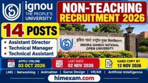 IGNOU Non-Teaching Recruitment 2026: Apply Online for 14 Posts