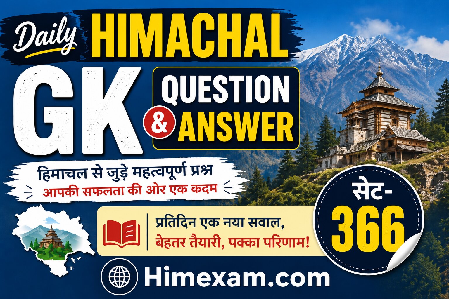 Daily Himachal GK Question Answer Set-366(Hindi)