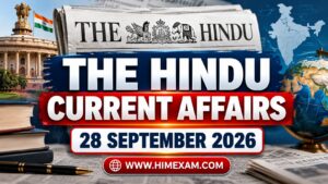 The Hindu Current Affairs MCQ:- 28 September 2026