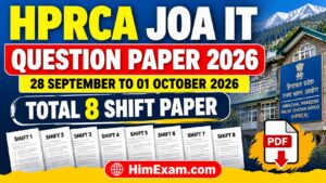 HPRCA JOA IT Question Paper 2026 – 28 September to 01 October 2026 | All 8 Shift Papers
