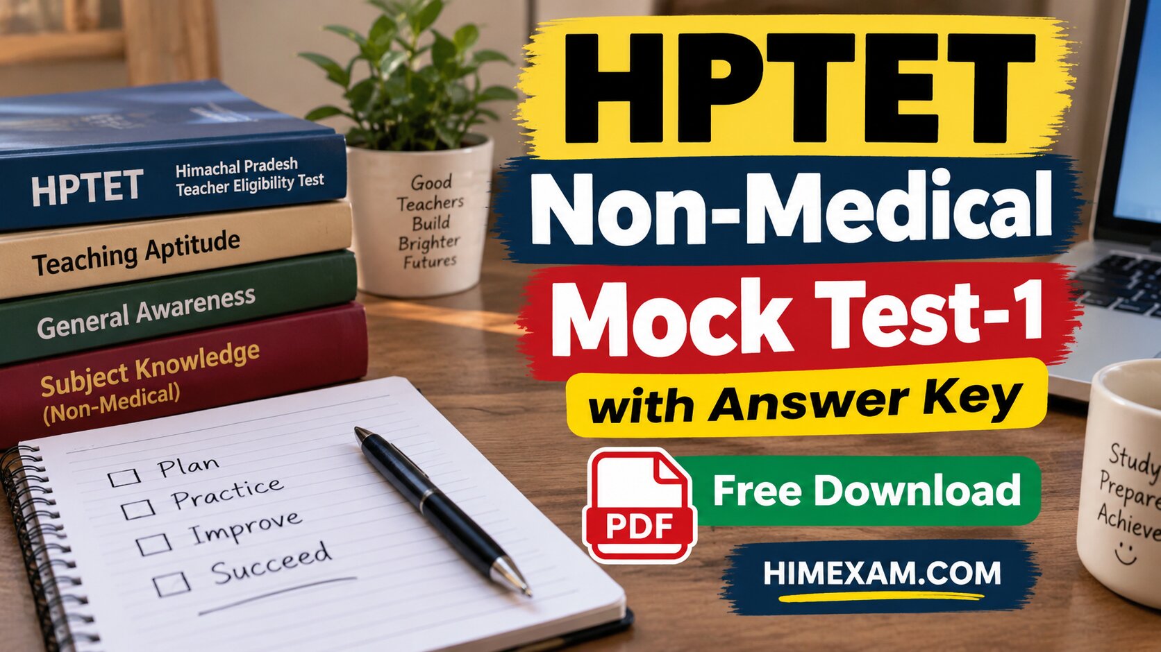 HPTET Non-Medical Mock Test-1 with Answer Key PDF Download (Free)