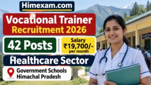 Vocational Trainer Recruitment 2026: 42 Healthcare Posts in Himachal Pradesh, Salary ₹19,700 Per Month