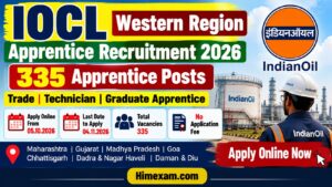 IOCL Western Region Apprentice Recruitment 2026: Apply Online for 335 Apprentice Posts
