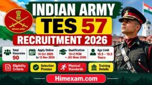 Indian Army TES 57 Recruitment 2026: Apply Online for 90 Vacancies
