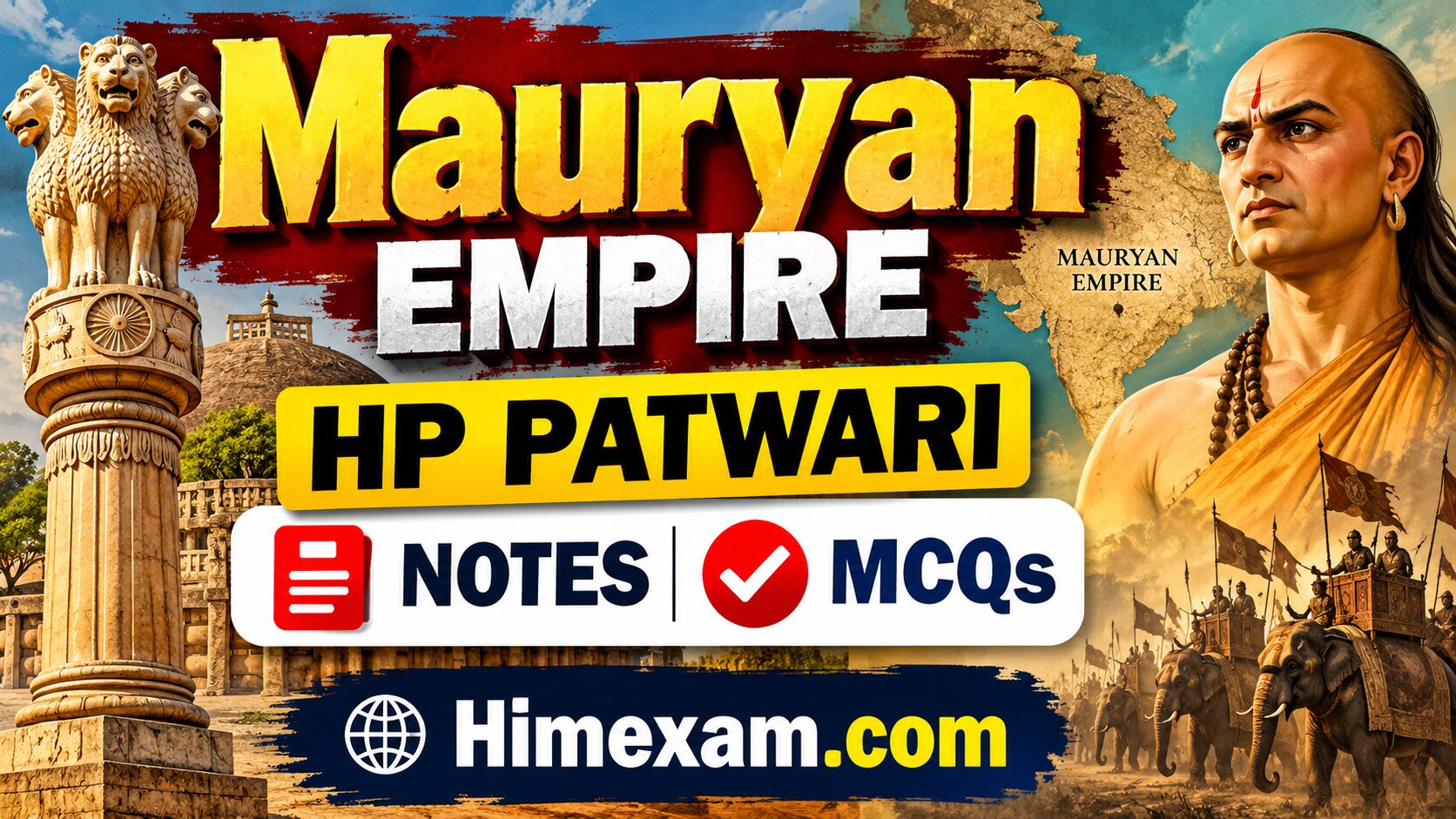 Mauryan Empire | HP Patwari Notes & MCQs
