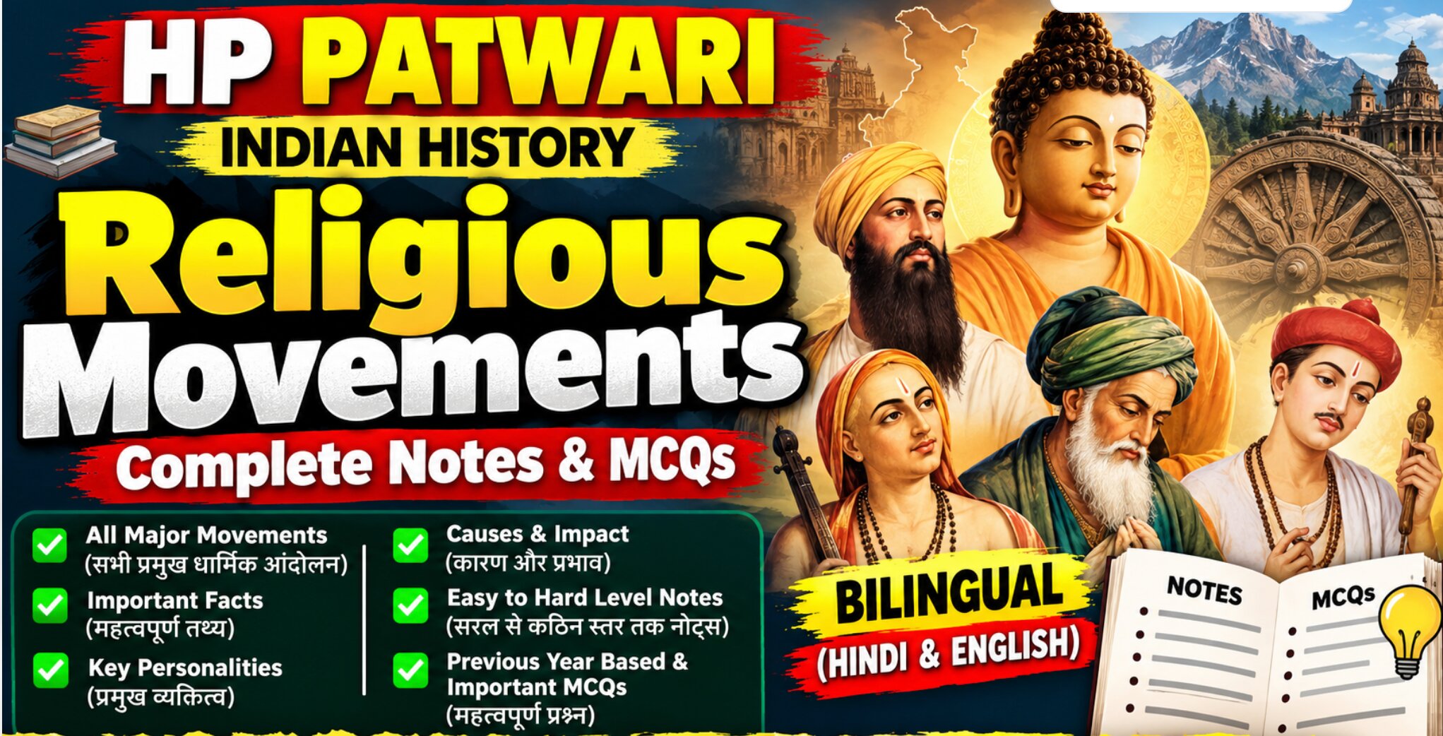 Religious Movements in Indian History | HP Patwari Notes & MCQs