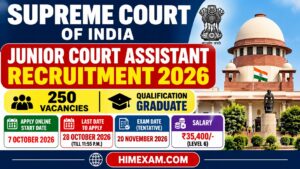 Supreme Court Junior Court Assistant Recruitment 2026 – Apply Online for 250 Vacancies