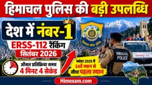Himachal Pradesh Police ERSS-112: सितंबर 2026 में देश में नंबर-1 | HP Current Affairs 2026
